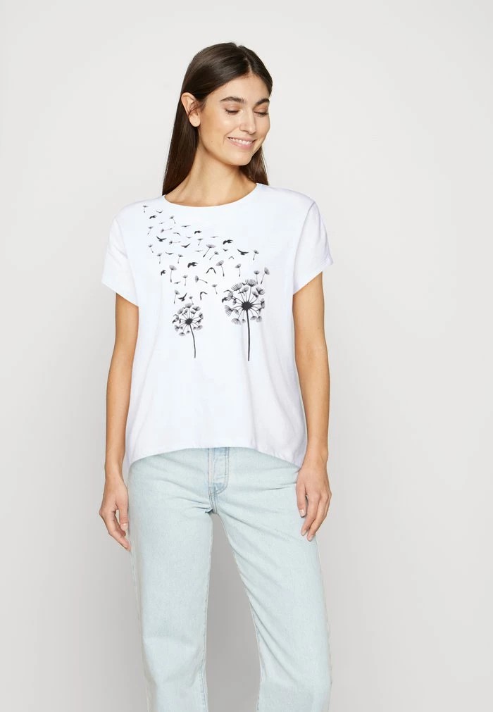 T-Shirt ANNA FIELD Anna Field Print T-shirt Blanche Femme | SBZ-5570919